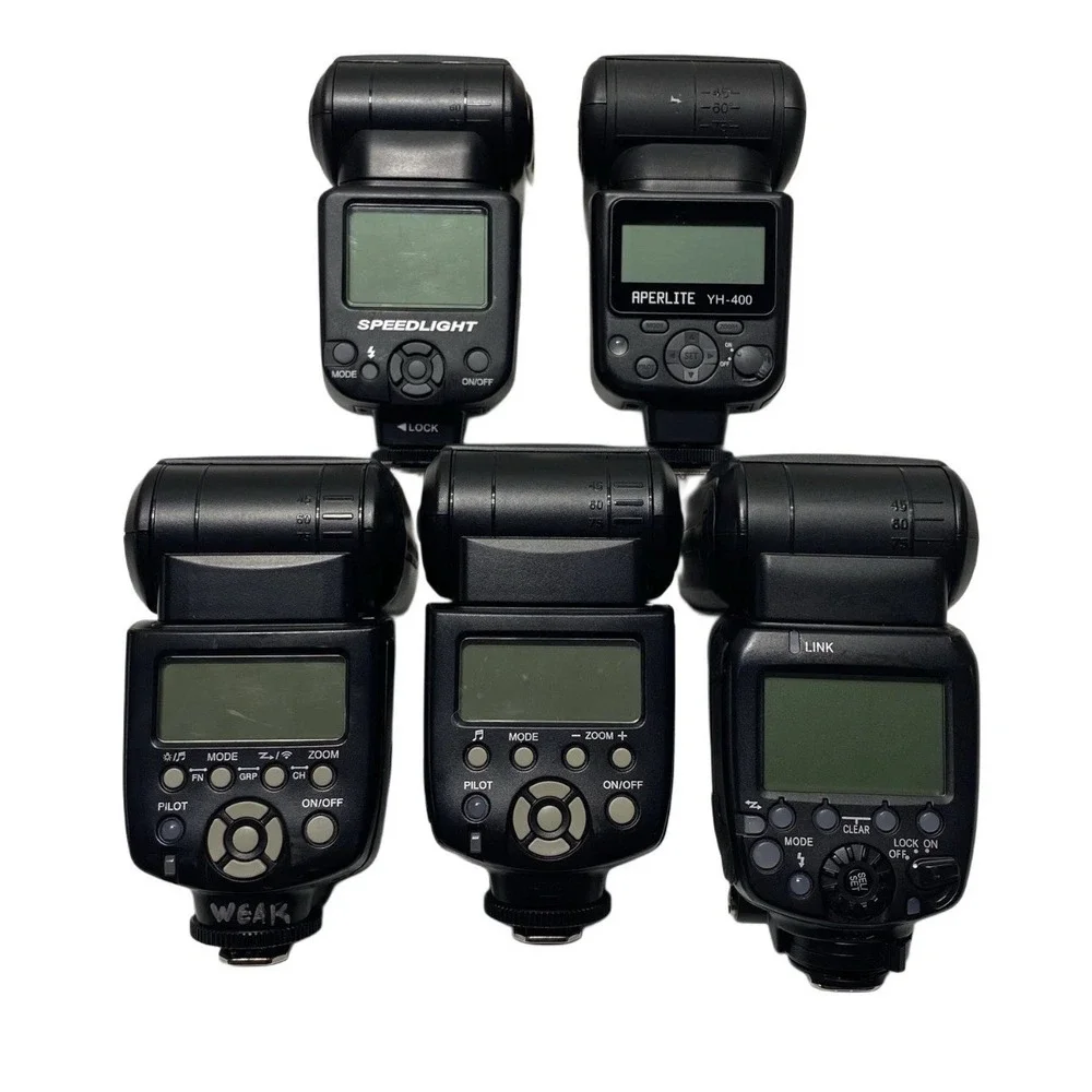 Lot of 5 Youngnuo Assorted Digital Camera Flashes Photography Pictures Photo‎